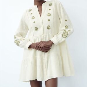 Zara NWT embroidered dress